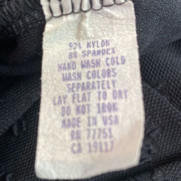 Betsey Johnson Halter Style Solid Black Swing Dress With Raised Rose Design - Picture 10 of 12